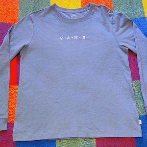 NEW*VANS 🛹 Women's Long Sleeve T-Shirt S Gray/Slate Moon Phases Off The Wall LS